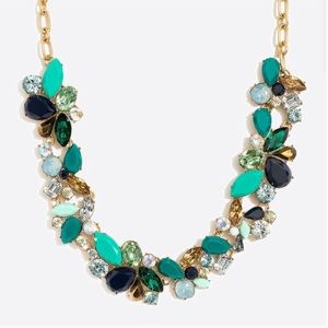 J. Crew NWT Teal Gemstone Statement Necklace